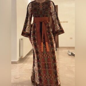 Bohemian Long Sleeve Embroidered Dress